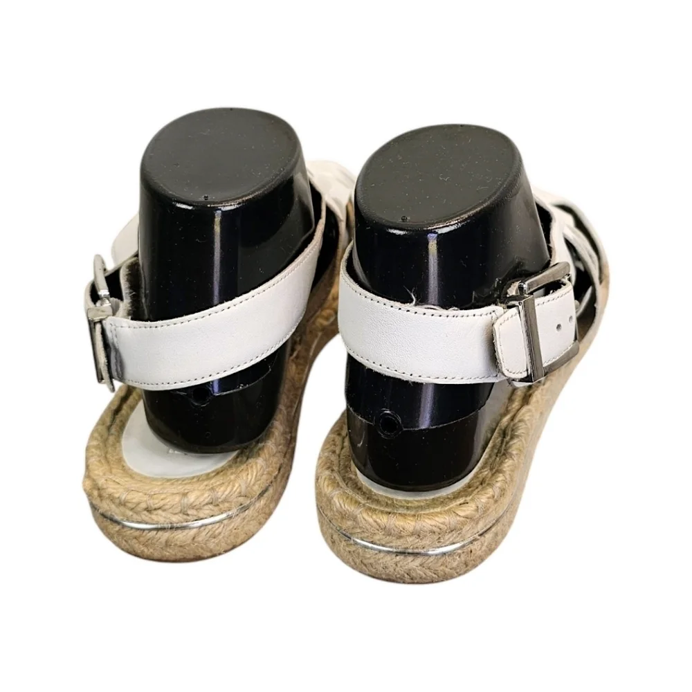 Rebecca Minkoff Womens Gabriel Espadrille Platform Sandals Sz 10 White Beachy